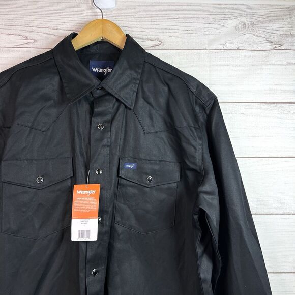 Wrangler Cowboy Cut Pearl Snap Button Up Shirt Western Classic Fit Size L NWT - Picture 4 of 11